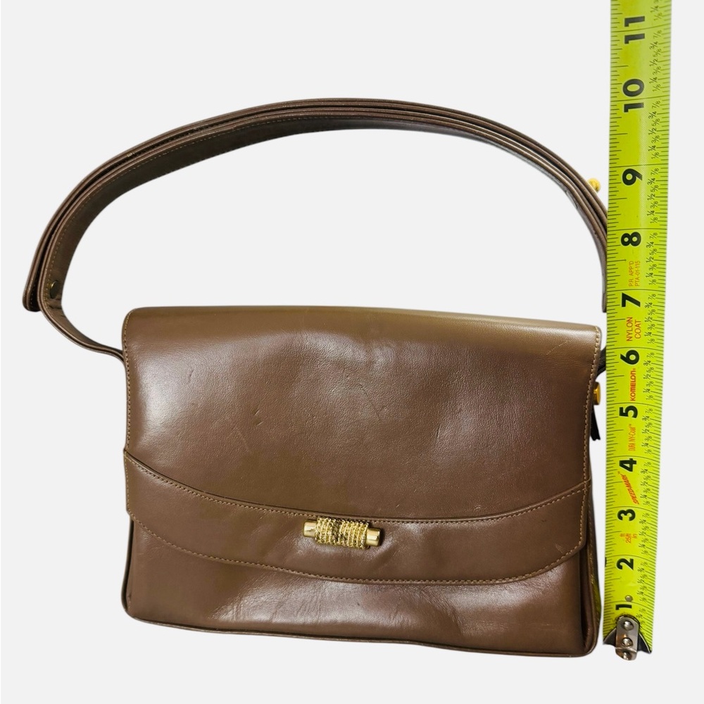 Erik For Holiner Vintage Leather Clutch Gold Plated Snap Closure Purse Evening - Picture 9 of 10